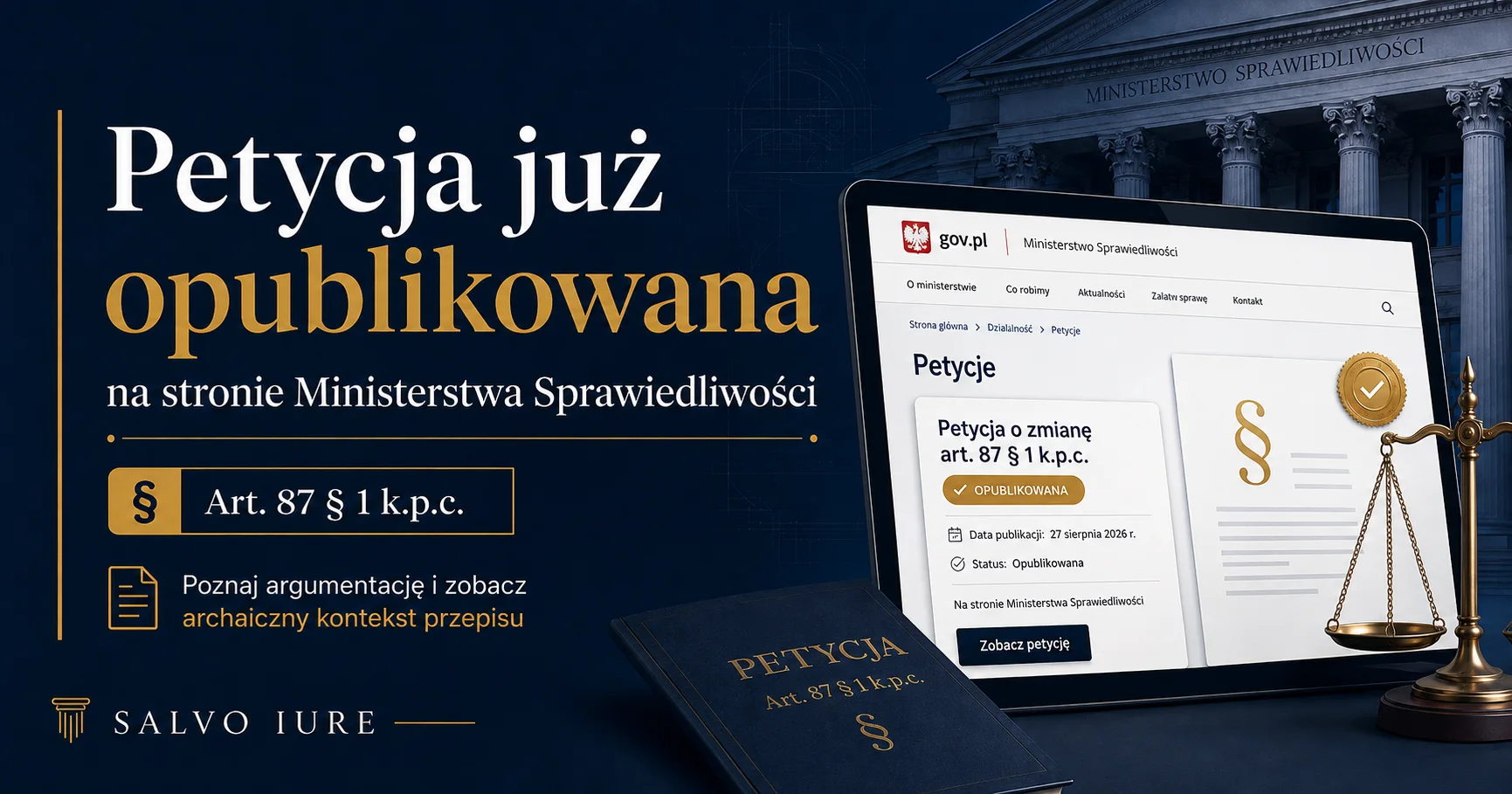 Petycja o zmianę art. 87 § 1 k.p.c. już na gov.pl